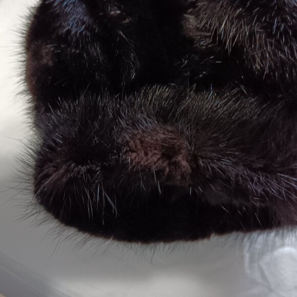 Glamourous Vintage Deep Brown Black Fur Mink Coat 1980s Canada - Picture 10 of 10